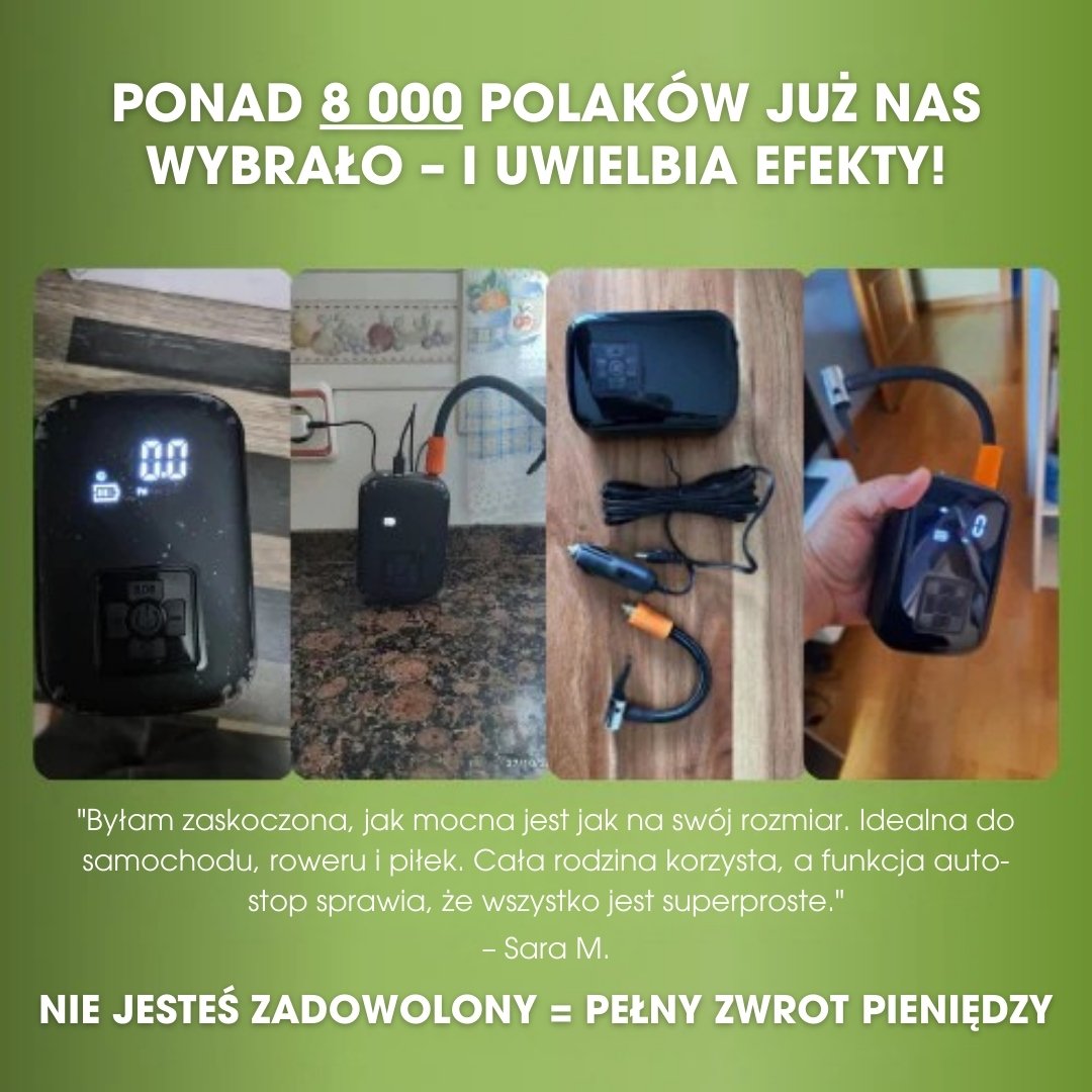 AirGo Pro® - Przenośna elektryczna pompka powietrza