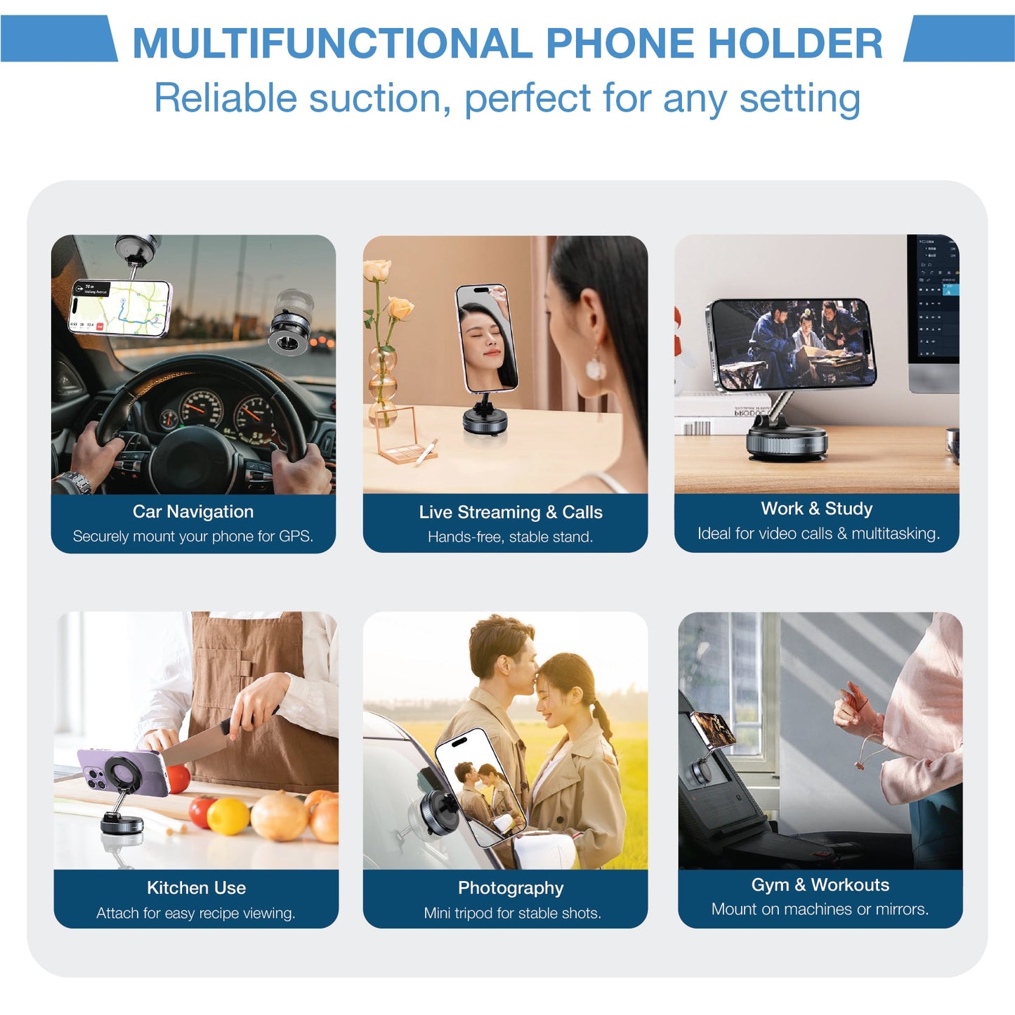 GEARBUZ® MAGMOUNT PRO SOPORTE MAGNÉTICO PARA TELÉFONO